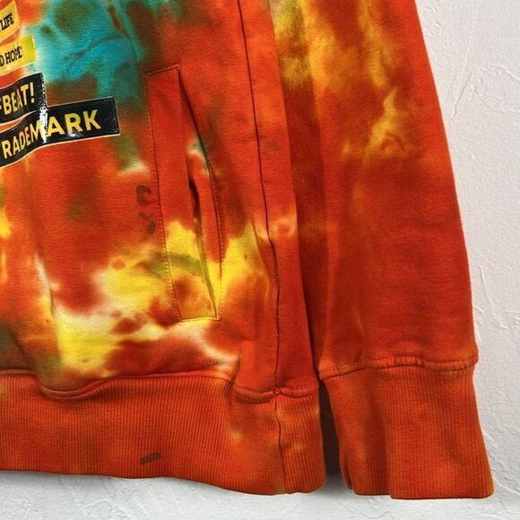 🔥 OFFBEAT Designer Streetwear RARE Tie-Dye HOODIE Sweatshirt Men Sz Medium - EU - Picture 5 of 10